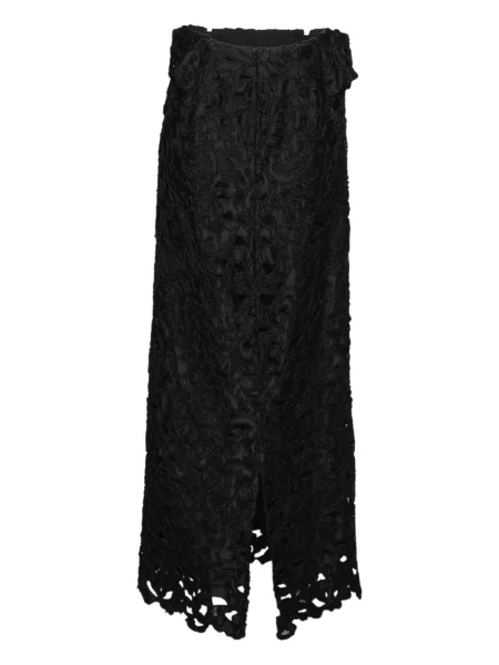 Haftowana sukienka Toga bez ramiączek garniturowa czarna