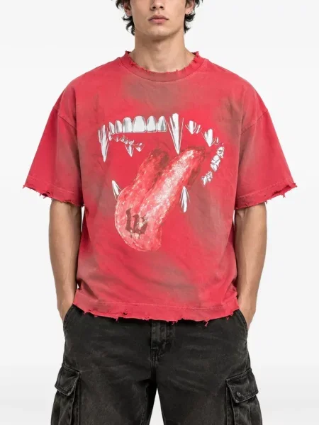 Tricou Warman zdrențuiți roșu
