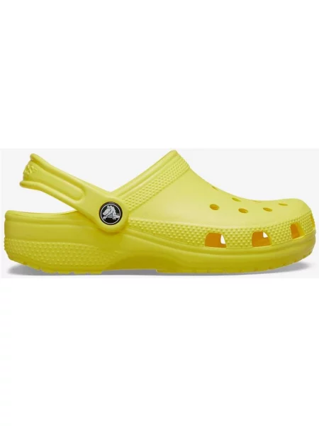 Klapki Crocs Classic Clog błyszczący junior żółty