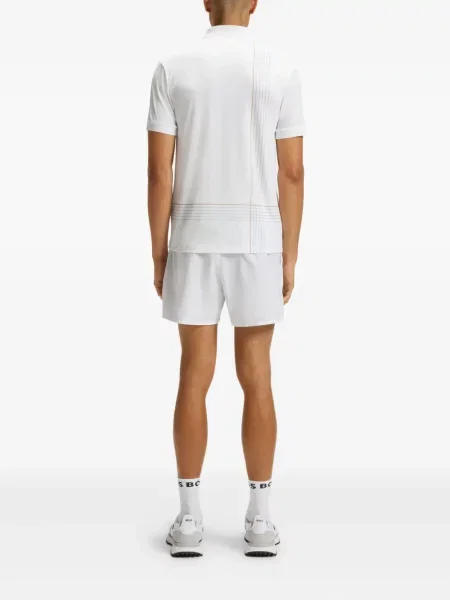 Scurt tricou polo Boss alb