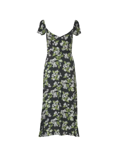 Rochie Reformation cu model floral cu imagine negru