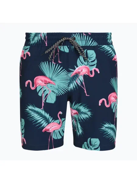 Pantaloni scurți de baie pentru bărbați Hurley Flamingo Volley Swim Hort Navy marină