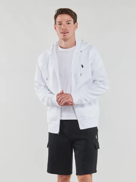 Pletená mikina na zips Polo Ralph Lauren biela