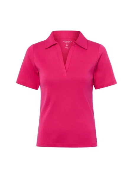 Brookshire koszulka polo Kobiety Dżersej wyrazisty róż jednolity S