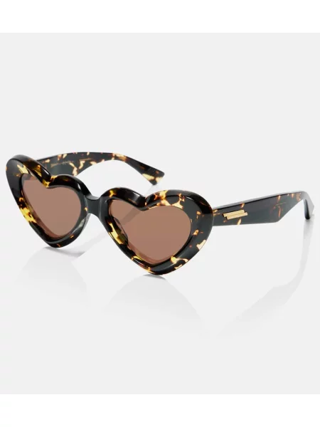 Ochelari de soare Bottega Veneta cu motiv cu inimi maro