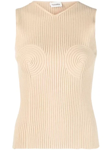Sutien Nanushka tricotate maro
