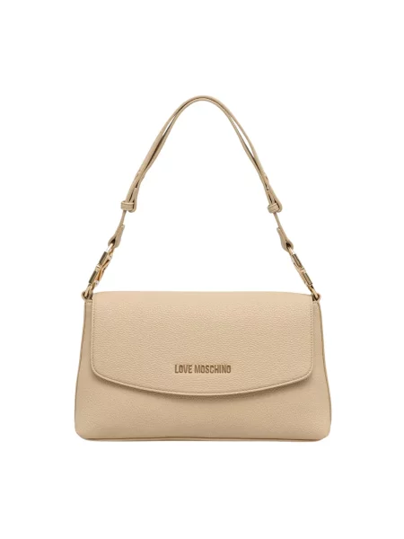 Love Moschino torebka crossbody z imitacji skóry beżowa