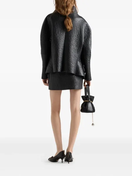 Fustă din piele Prada negru