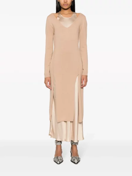 Ilgas kostiumas maxi suknele Twinset ruda