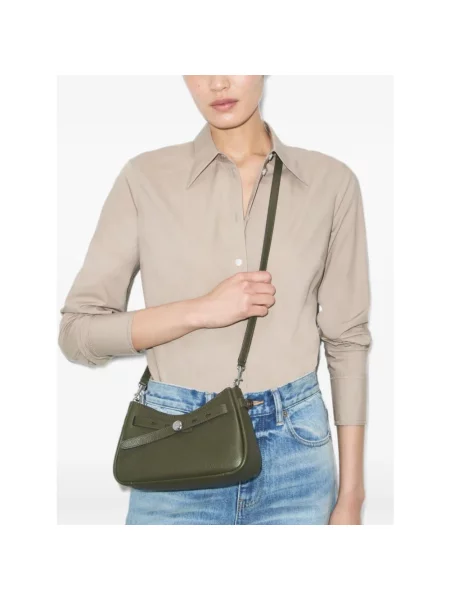Top Tory Burch skórzany zielony