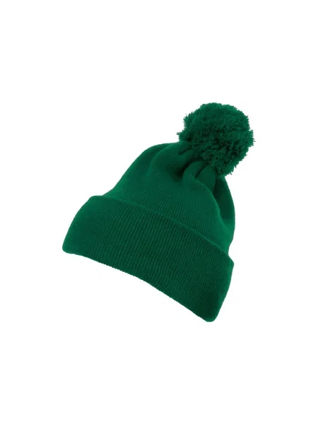 Căciulă Flexfit tricotate cu pompoane verde