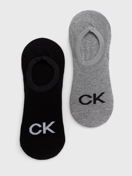 Чорапи Calvin Klein мъжки сиво