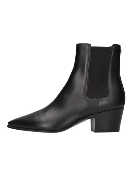Buty do kostki Casadei skórzane czarne