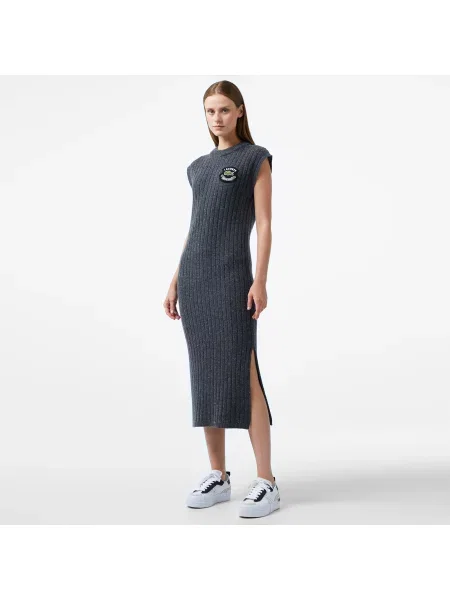 Lacoste Sukienka Slim Fit szara