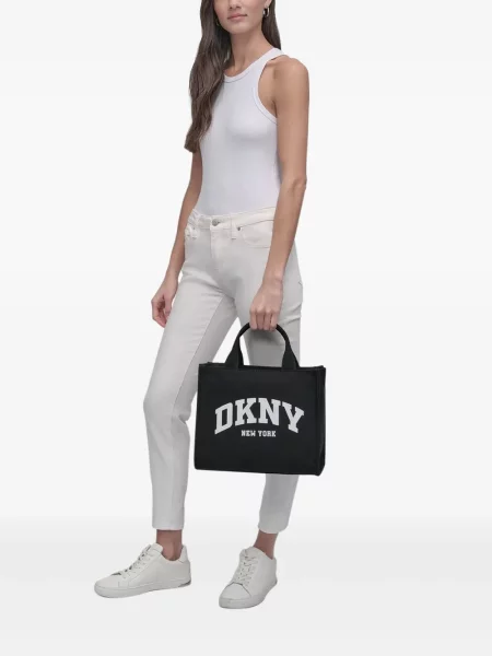 Geantă shopper Dkny cu imagine negru