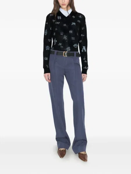 Nohavice Tory Burch modrá