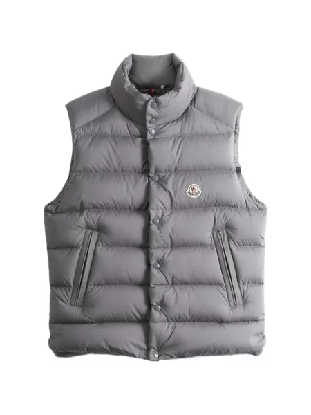 Matlasat vestă Moncler Tibb cu autograf gri