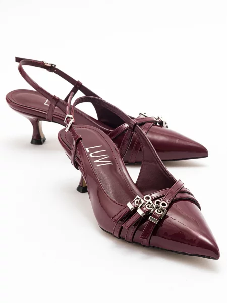 Kožni remen Luvishoes od lakirane kože smeđa