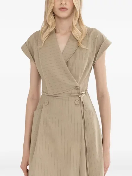 Rochie midi Nissa cu dungi de costum