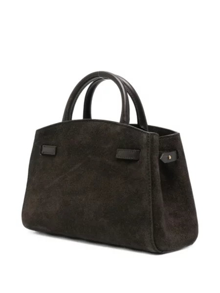 Τσάντα shopper Demellier σουέτ καφέ