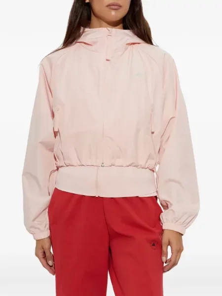 Geacă Adidas By Stella Mccartney cu glugă cu imagine roz