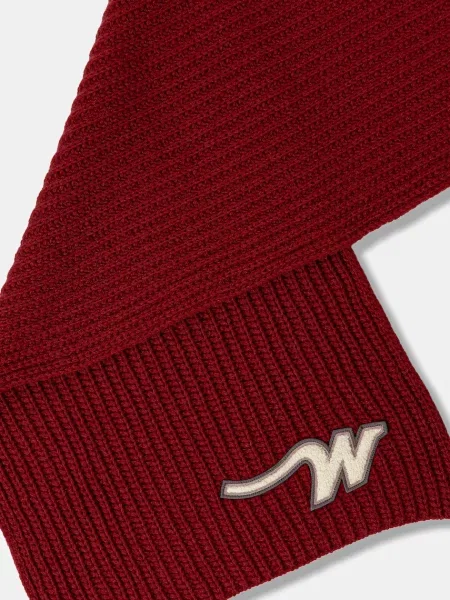 Вовняний шарф Weekend Max Mara BARDIES однотонна бордовий