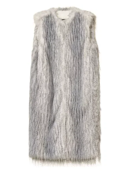 Palton de blană Twinset alb