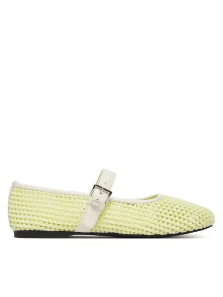 Tommy Jeans Baleríny Tjw Knitted Ballerina Biela žltá