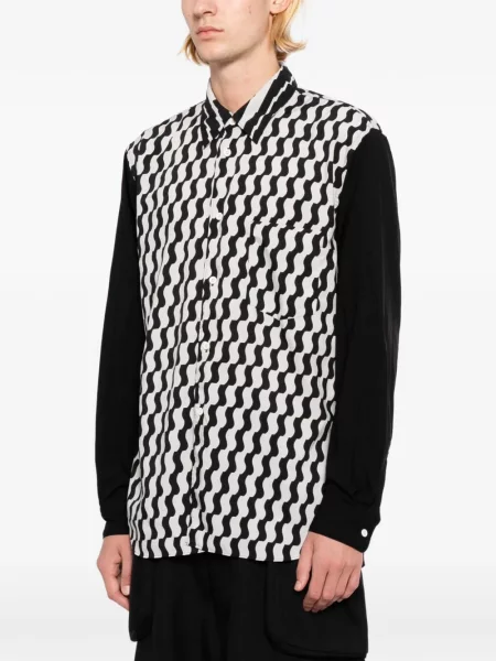 Риза Comme Des Garçons Homme Plus с принт черно