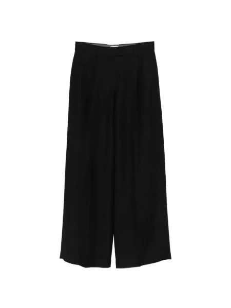 Pantaloni palazzo Brunello Cucinelli plisat negru