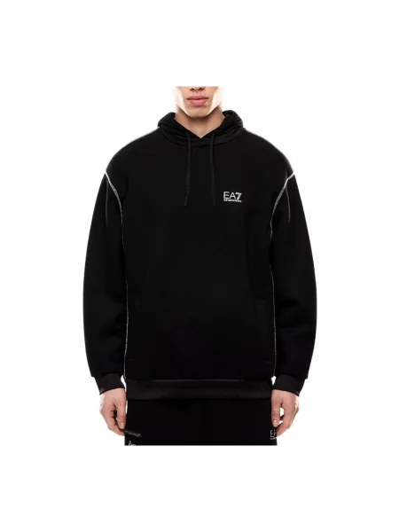 Geacă Ea7 Emporio Armani cu glugă negru
