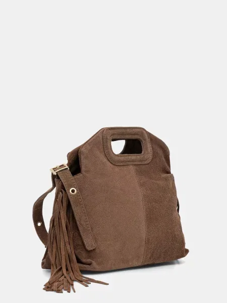 Замшевая сумка Answear.lab коричневая