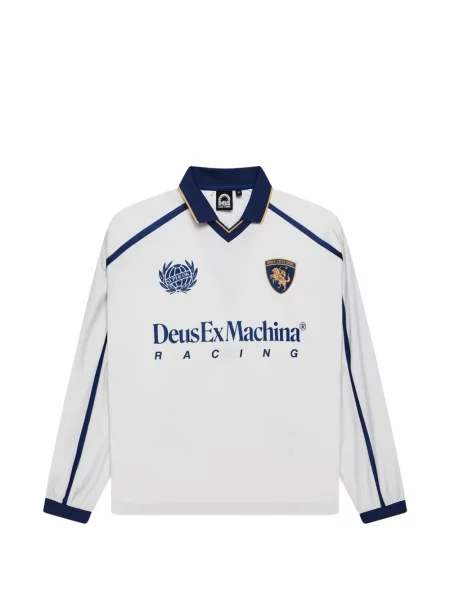 Tricou Deus Ex Machina cu imagine alb