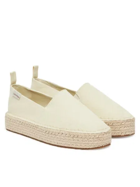 Espadrilky Calvin Klein Jeans na platformě béžové