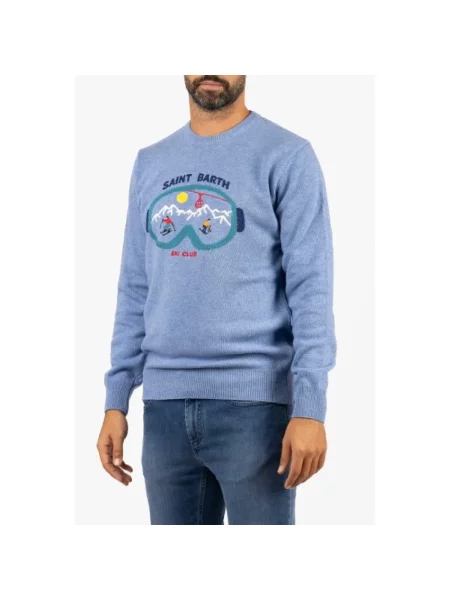Sweter Saint Barth wełniany niebieski