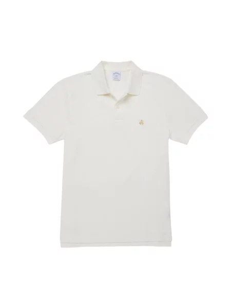 Koszulka polo Brooks Brothers z krótkim rękawem biała