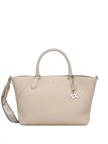 Geantă shopper Armani Exchange cu autograf