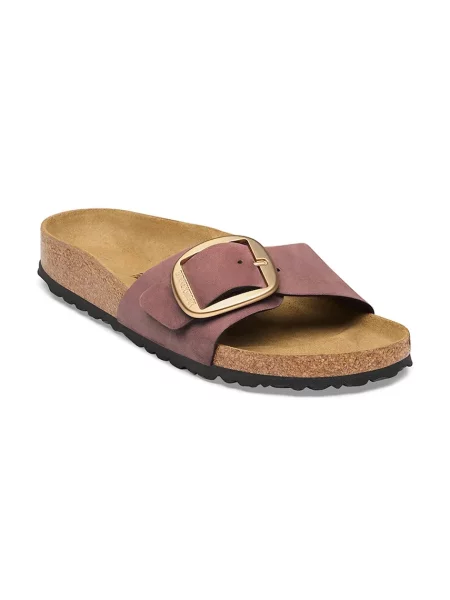 Birkenstock шльопанці нубукові Madrid Big Buckle Nubuck Leather