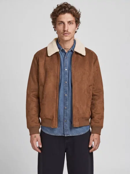 Jack & Jones Premium Geacă de primăvară-toamnă JPRCCLUKE crem / coniac maro
