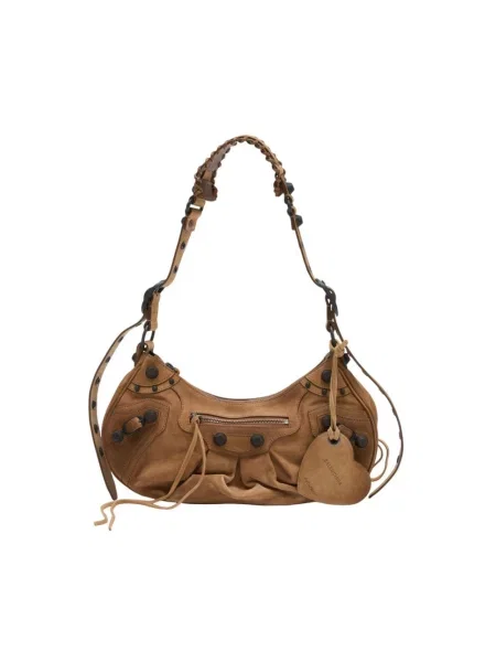 Torebka crossbody Balenciaga skórzana brązowa