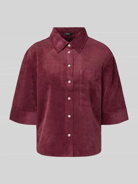 Opus Koszula Faisa Ze Sztruksu lila bordowa