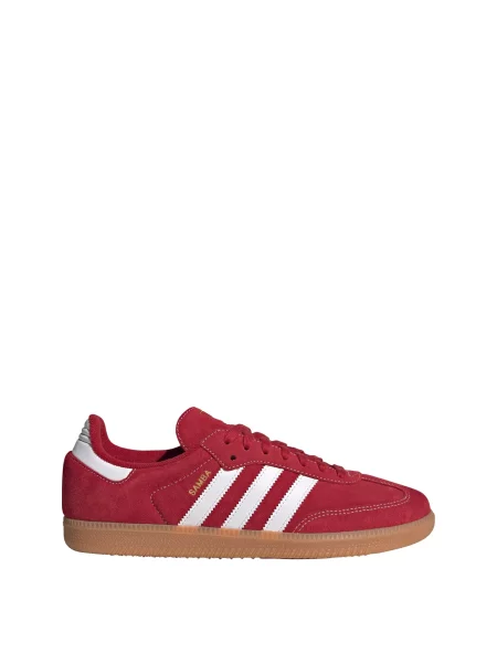 ADIDAS ORIGINALS Nízke tenisky Samba tmavočervená biela