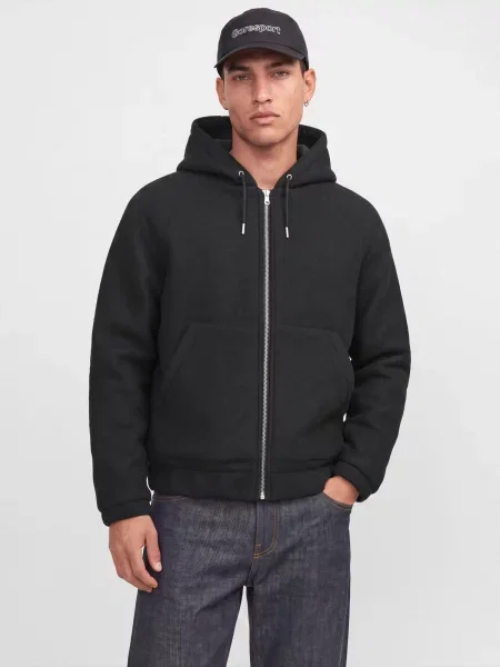 JACK & JONES Geacă de primăvară-toamnă JCOIMPACT' negru