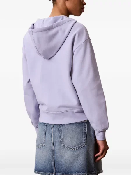 Hanorac cu glugă Calvin Klein cu imagine violet