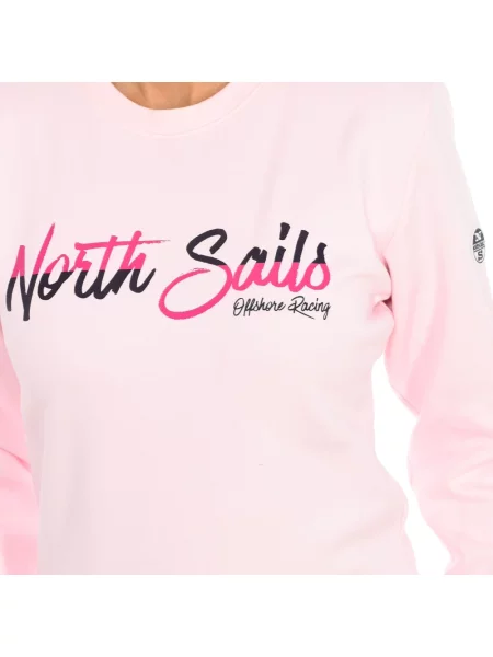 Bluza North Sails z okrągłym dekoltem żakardowa różowa
