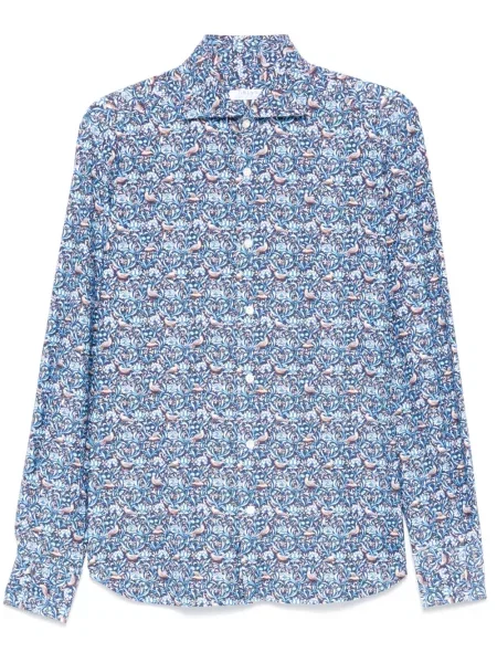 Košile Orian s potiskem modrá