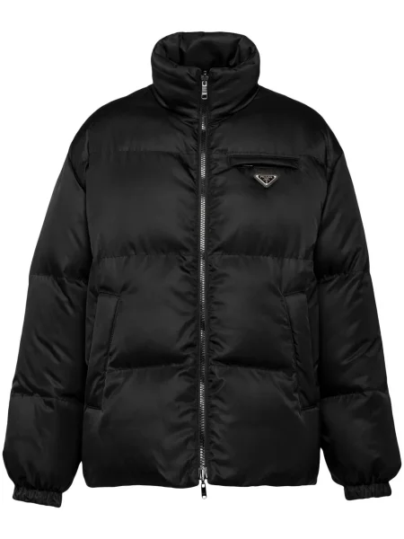 Geacă cu puf Prada Re-Nylon negru | Shopsy