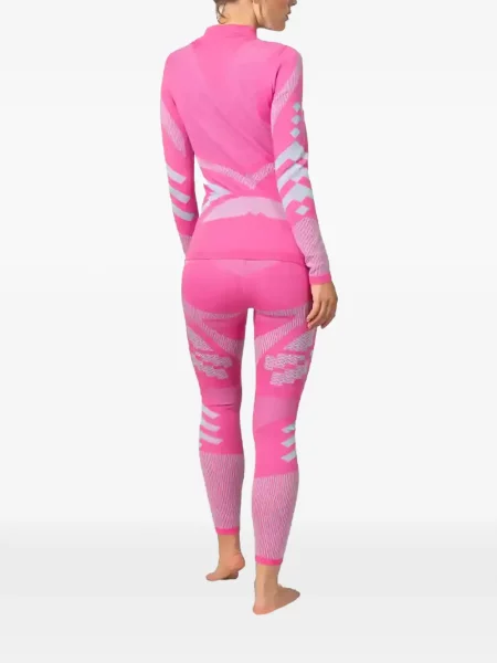 Pantaloni Kari Traa cu imprimeu geometric roz