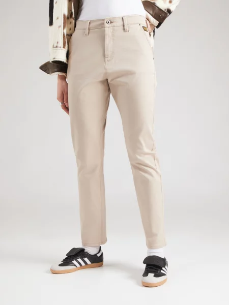 G-STAR Pantaloni eleganți kitt alb