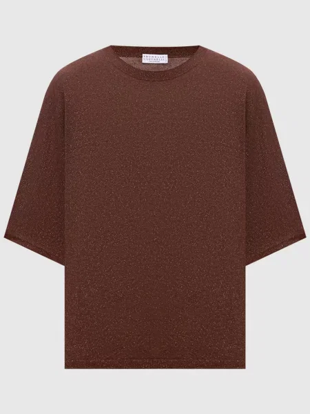 Футболка Brunello Cucinelli коричневая
